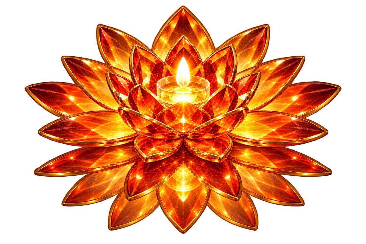 Lotus Reflection Diya(Pack of 12)