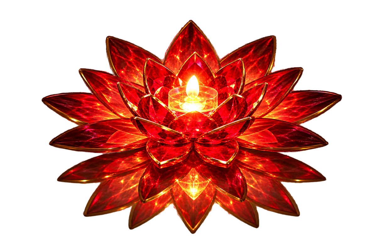 Lotus Reflection Diya(Pack of 12)